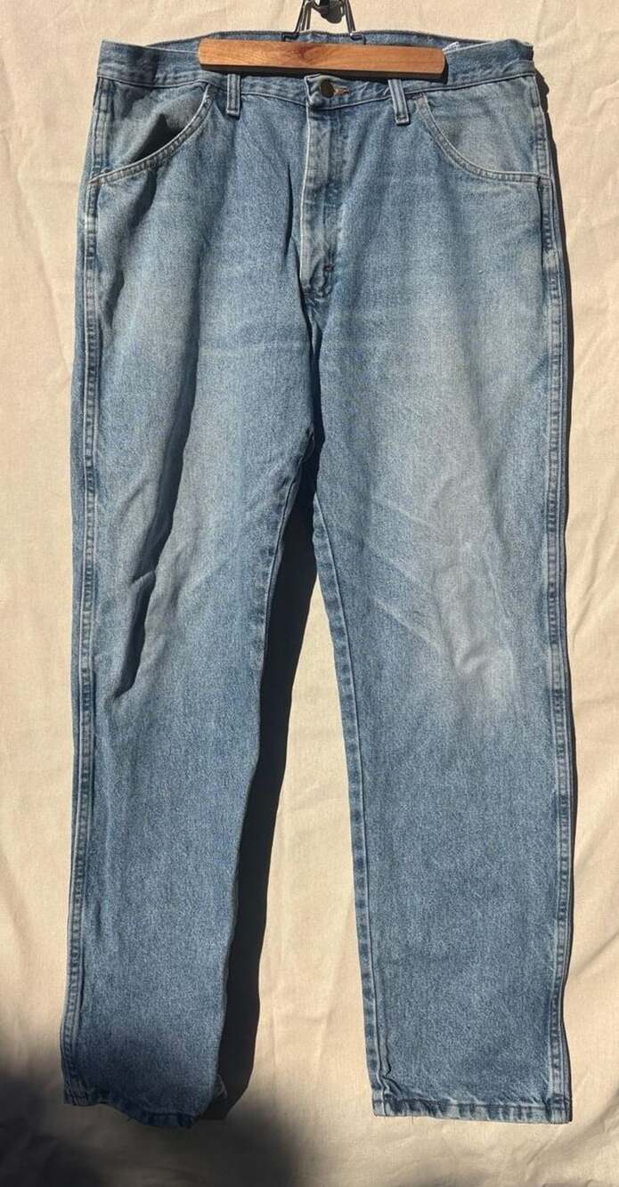 Rustler Jeans Men's Size 36X36 Blue Denim Work/Casual Medium Wash Cotton Pants